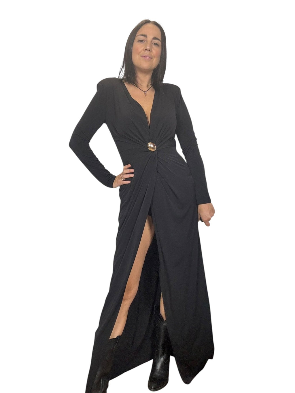 ABITO SPACCO DAVANTI CON ANELLO SUSY MIX - XE BLU ABBIGLIAMENTO