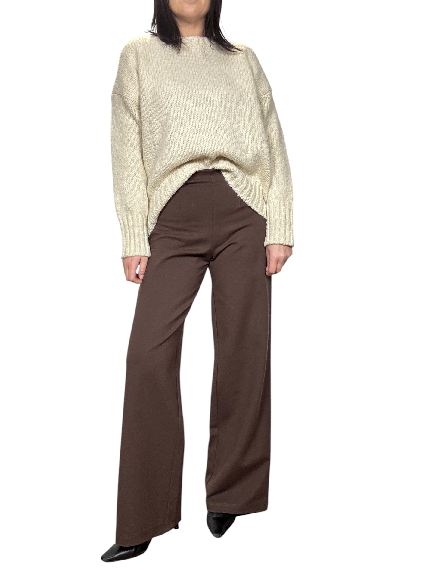 PANTALONE A PALAZZO IN PUNTO MILANO TENSIONE IN