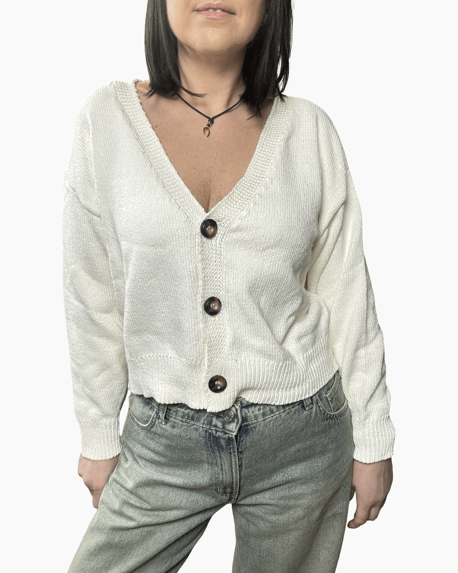 CARDIGAN CON BOTTONI VICOLO - XE BLU ABBIGLIAMENTO