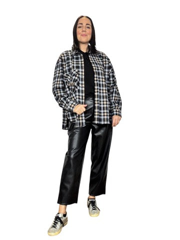 CAMICIA CHECK BLU-NERO MOTEL
