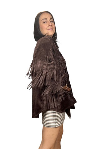 CAMICIA IN SUEDE CON FRANGE SUSY MIX