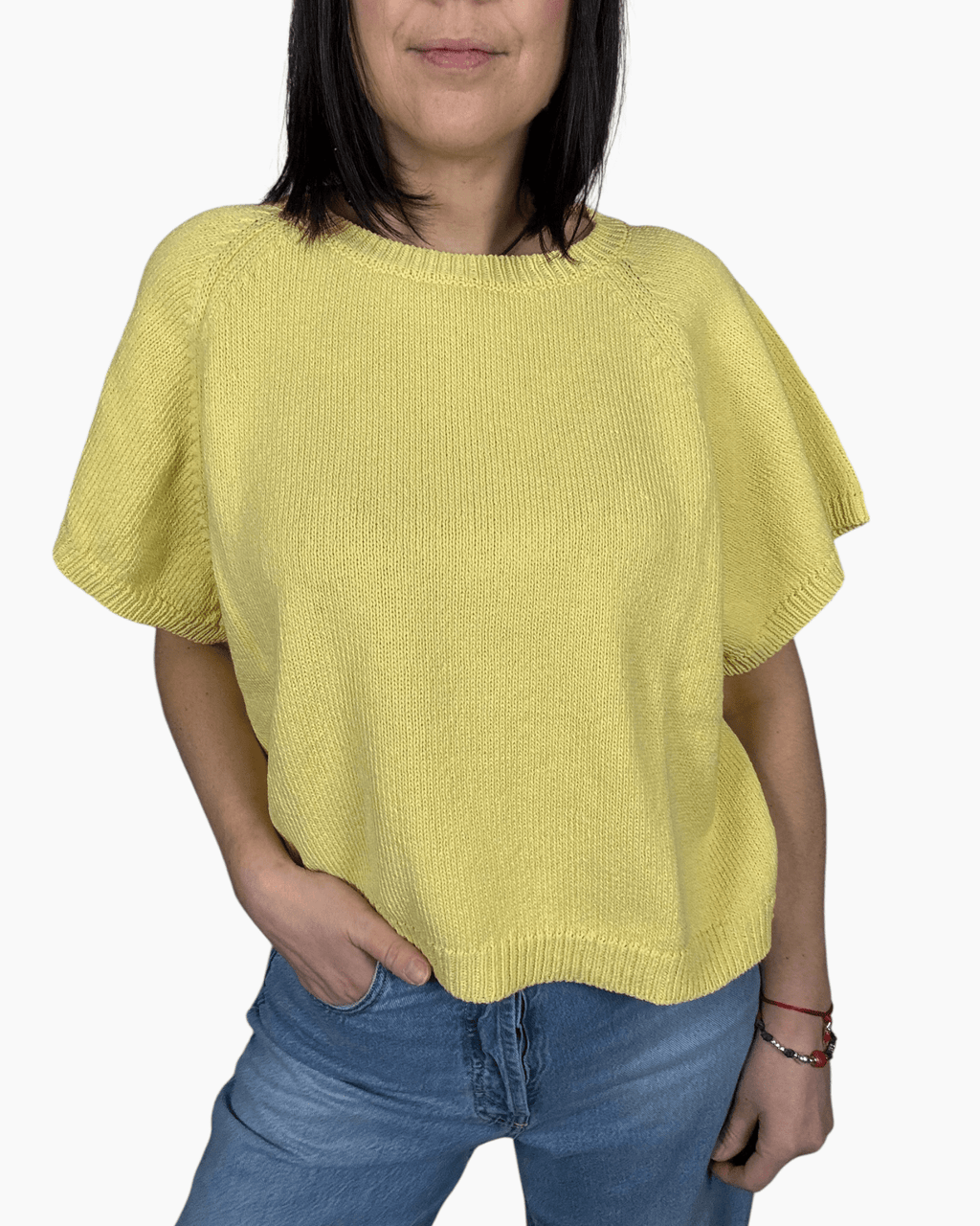 MAGLIA OVER A MEZZA MANICA VICOLO - XE BLU ABBIGLIAMENTO