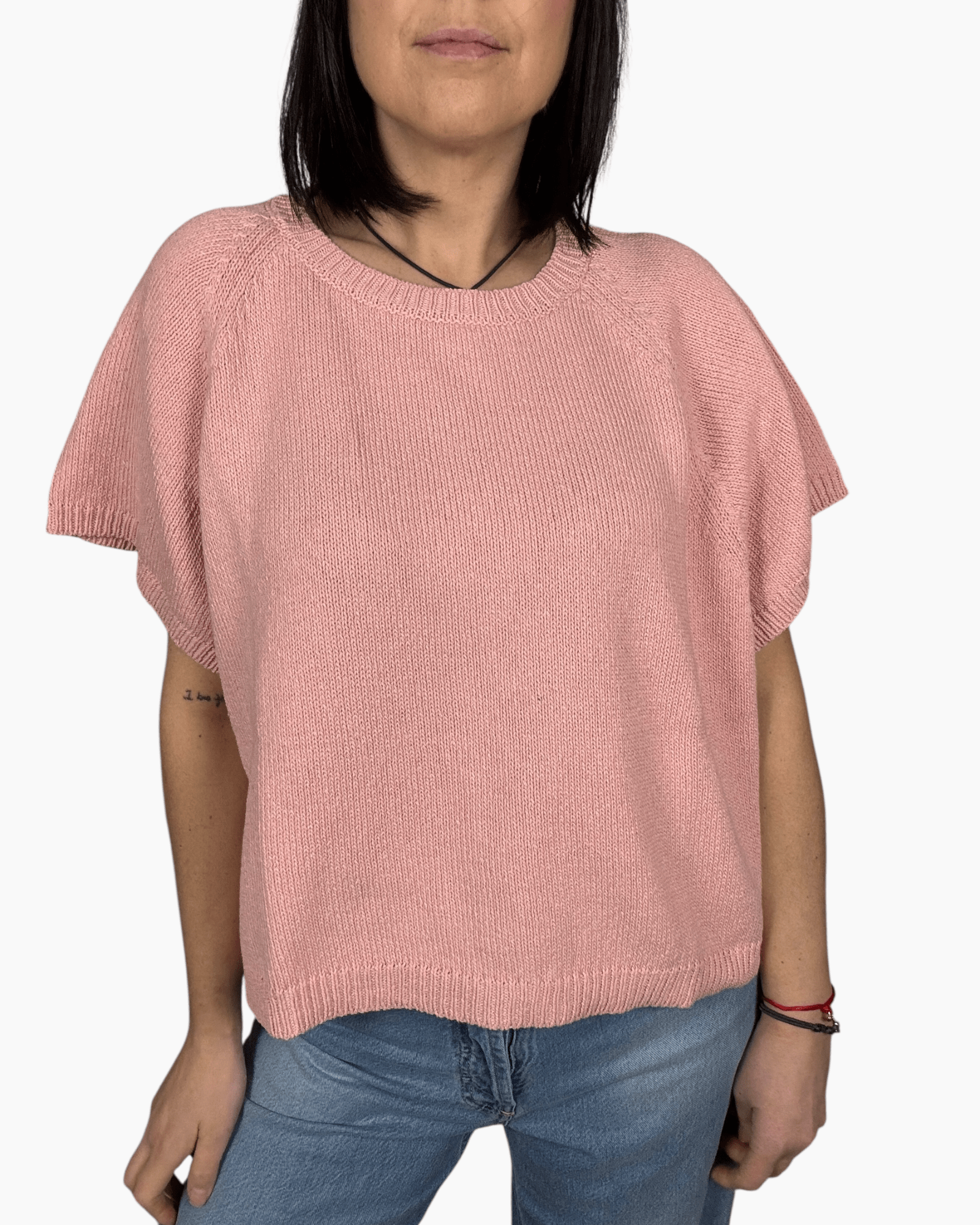 MAGLIA OVER A MEZZA MANICA VICOLO - XE BLU ABBIGLIAMENTO