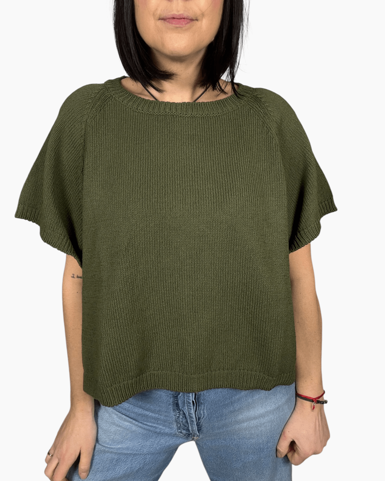 MAGLIA OVER A MEZZA MANICA VICOLO - XE BLU ABBIGLIAMENTO