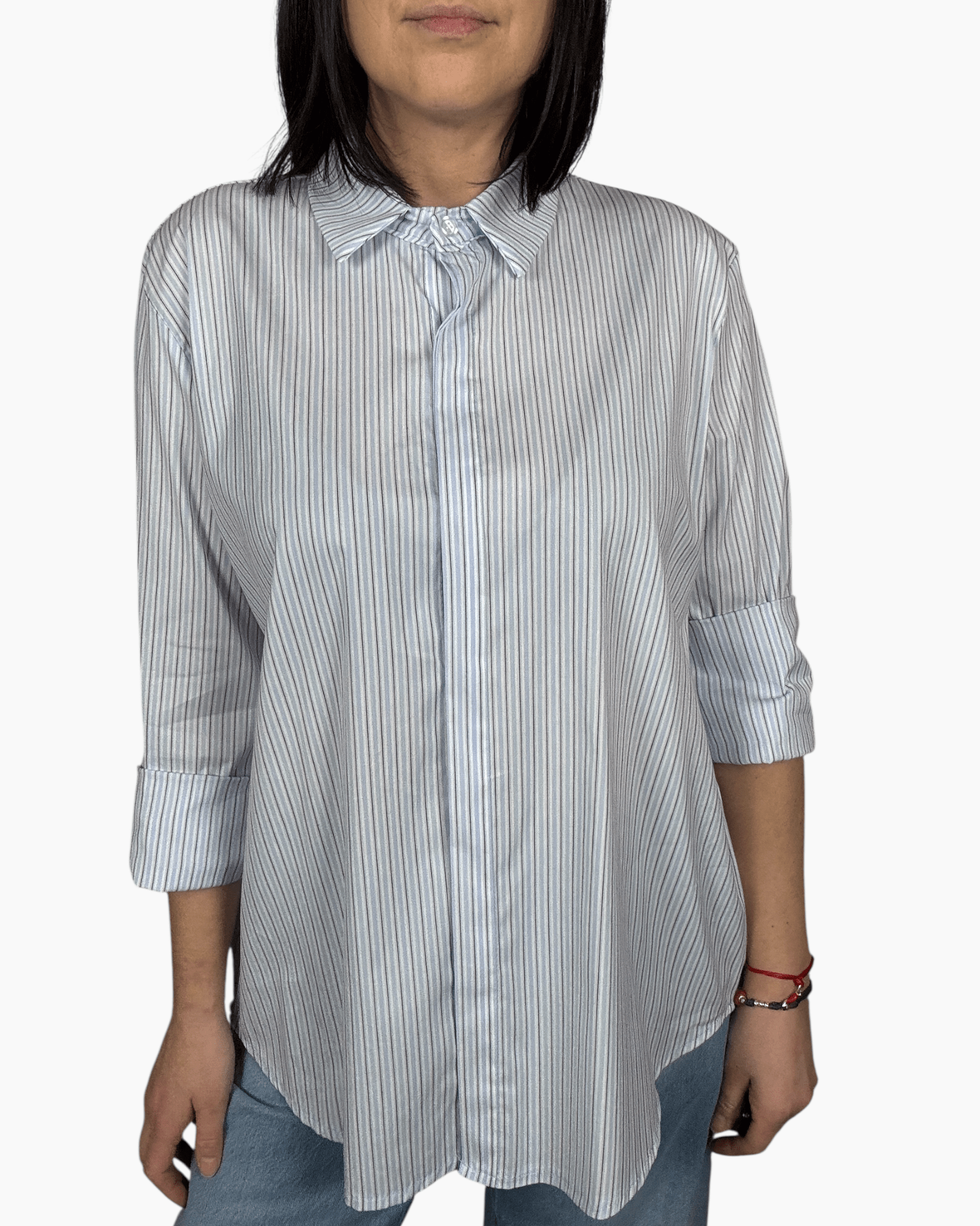 CAMICIA A RIGHE HAVEONE - XE BLU ABBIGLIAMENTO