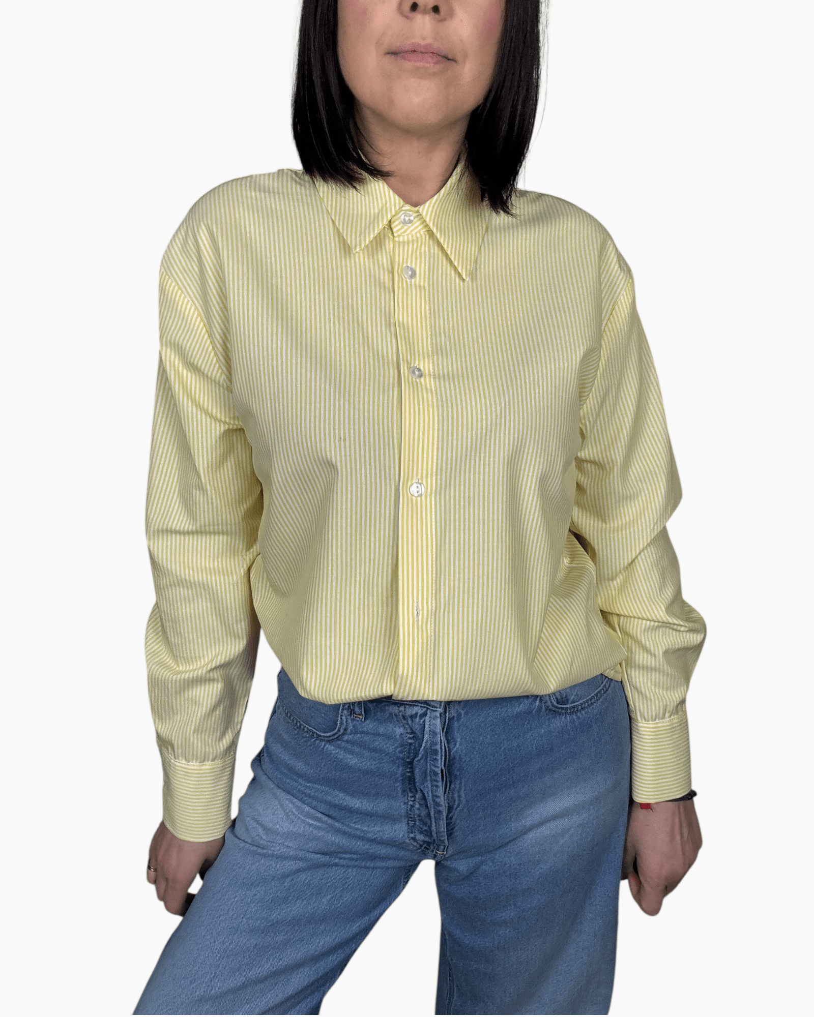 CAMICIA A RIGHE GIALLO TENSIONE IN - XE BLU ABBIGLIAMENTO