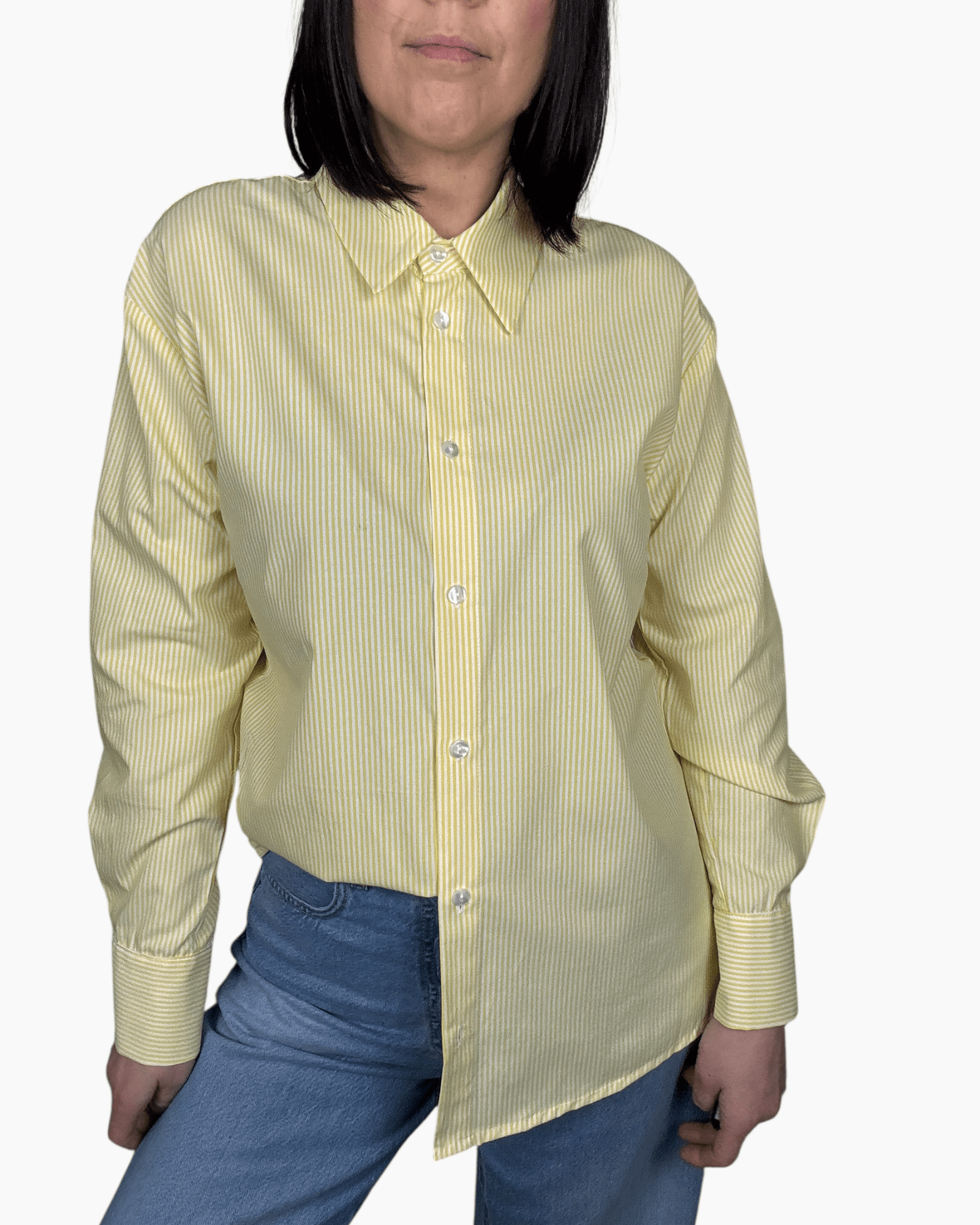 CAMICIA A RIGHE GIALLO TENSIONE IN - XE BLU ABBIGLIAMENTO