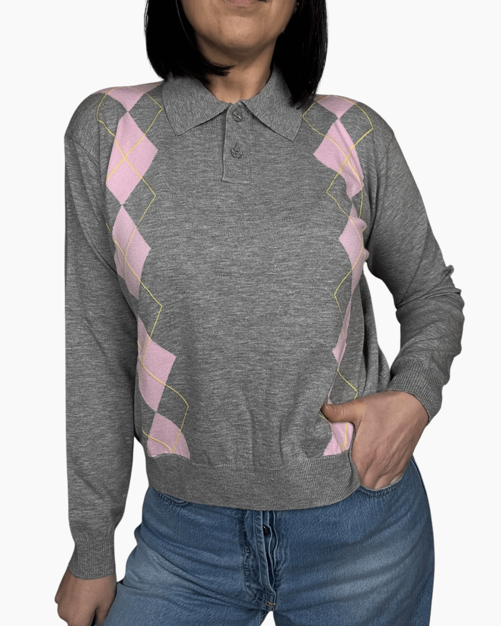 POLO A ROMBI VICOLO - XE BLU ABBIGLIAMENTO