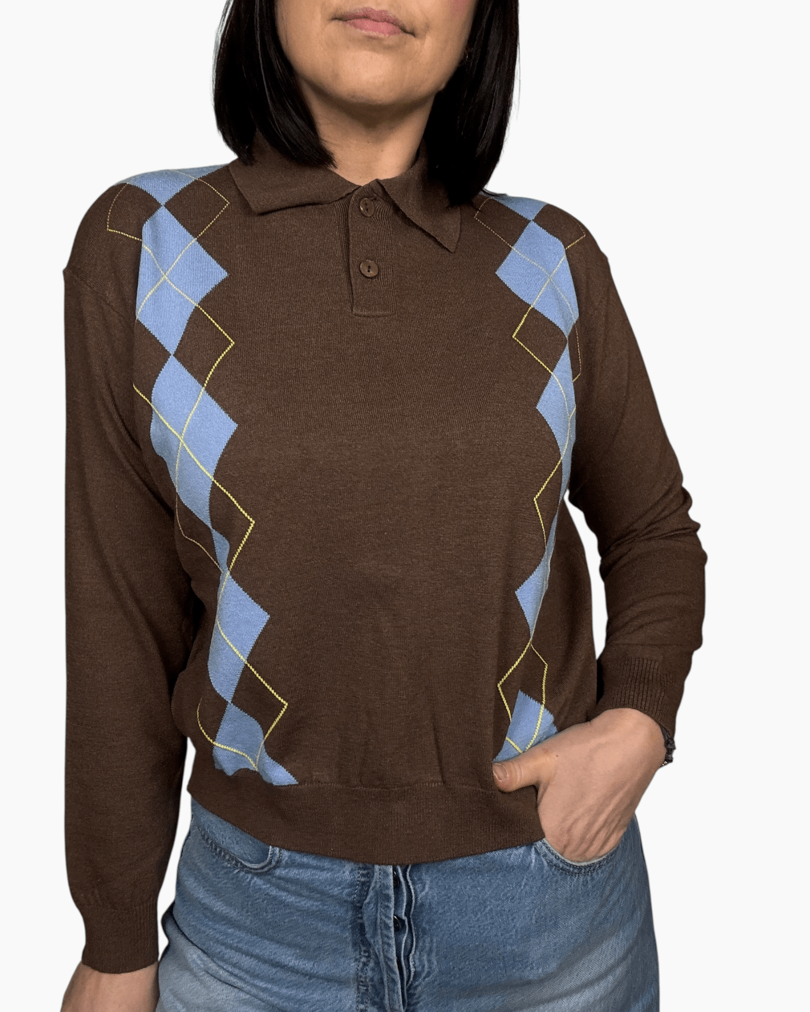 POLO A ROMBI VICOLO - XE BLU ABBIGLIAMENTO