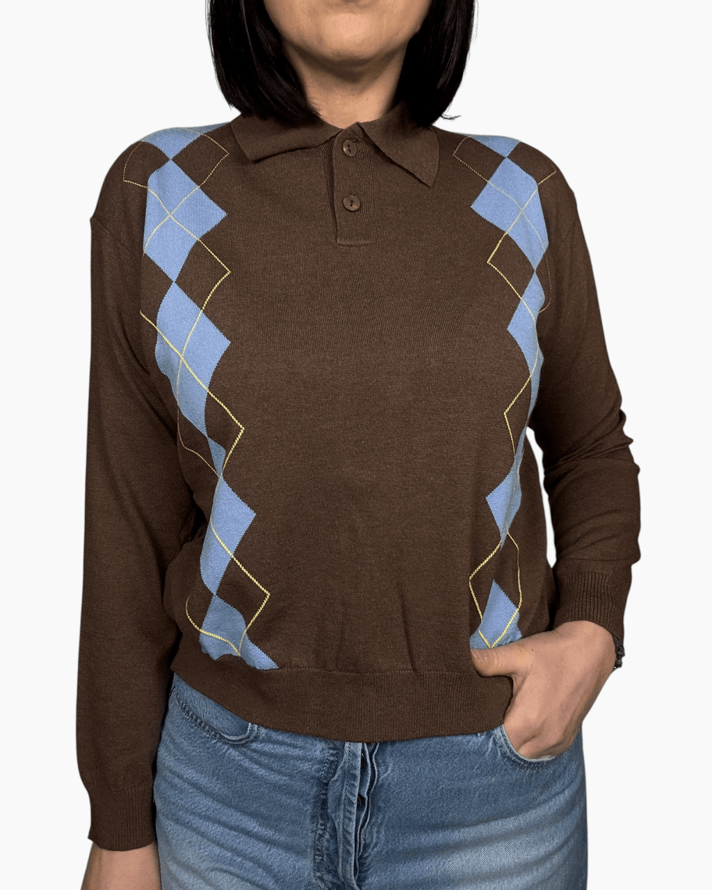 POLO A ROMBI VICOLO - XE BLU ABBIGLIAMENTO