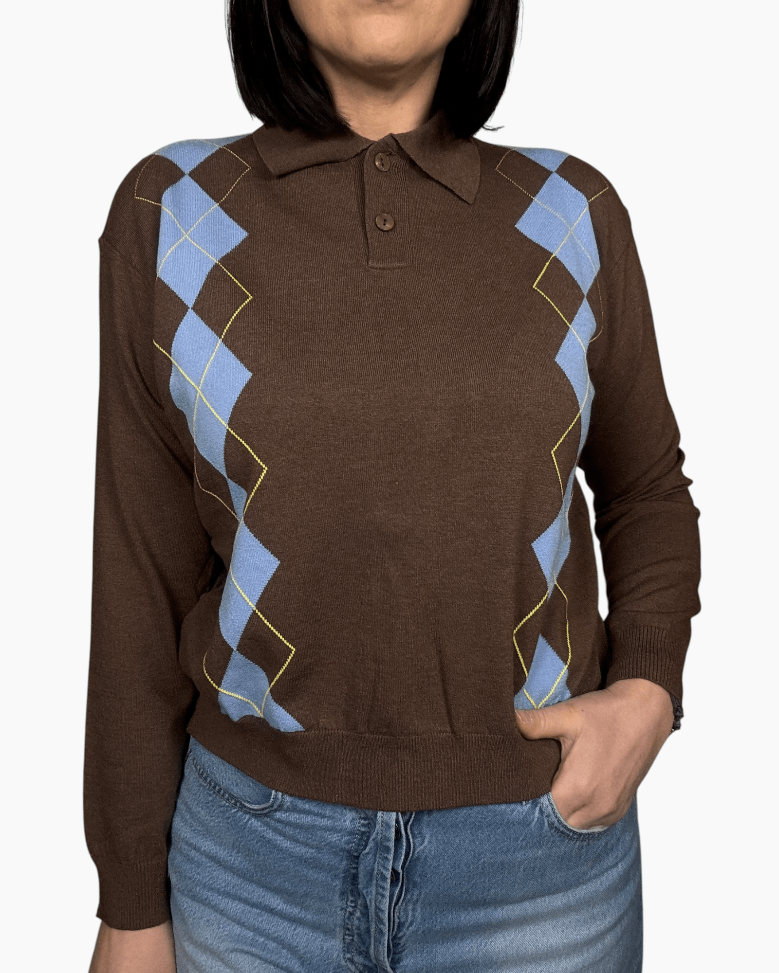 POLO A ROMBI VICOLO - XE BLU ABBIGLIAMENTO