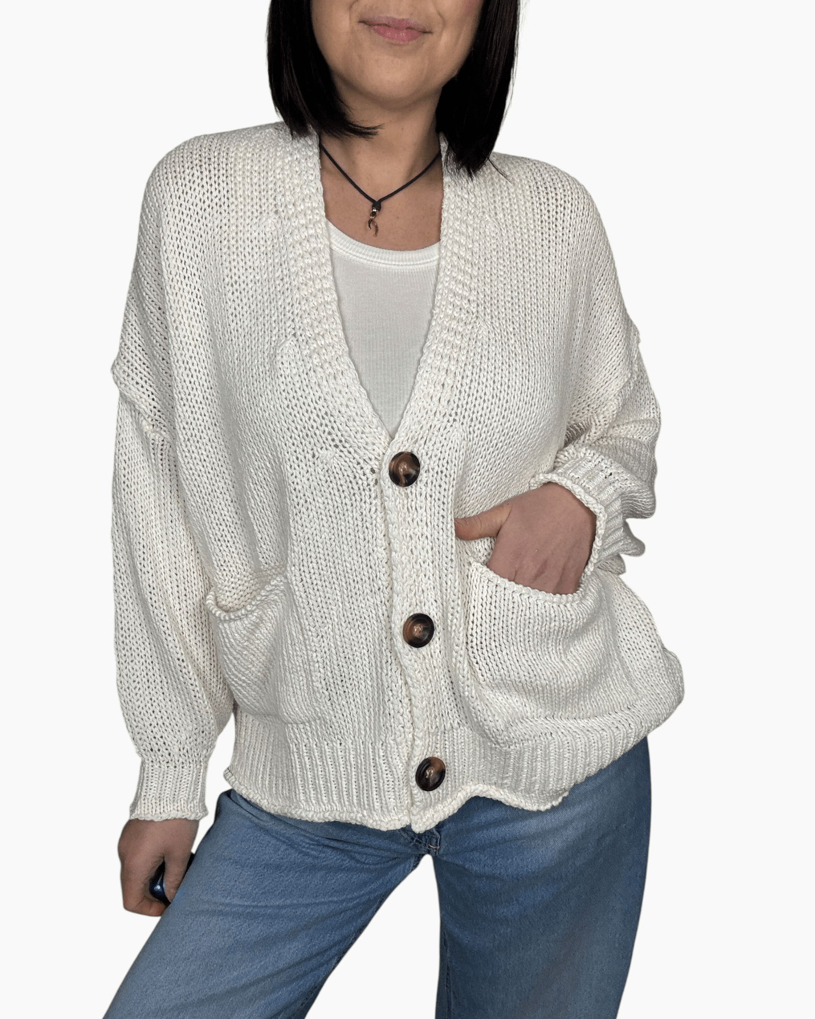 CARDIGAN OVER VICOLO - XE BLU ABBIGLIAMENTO