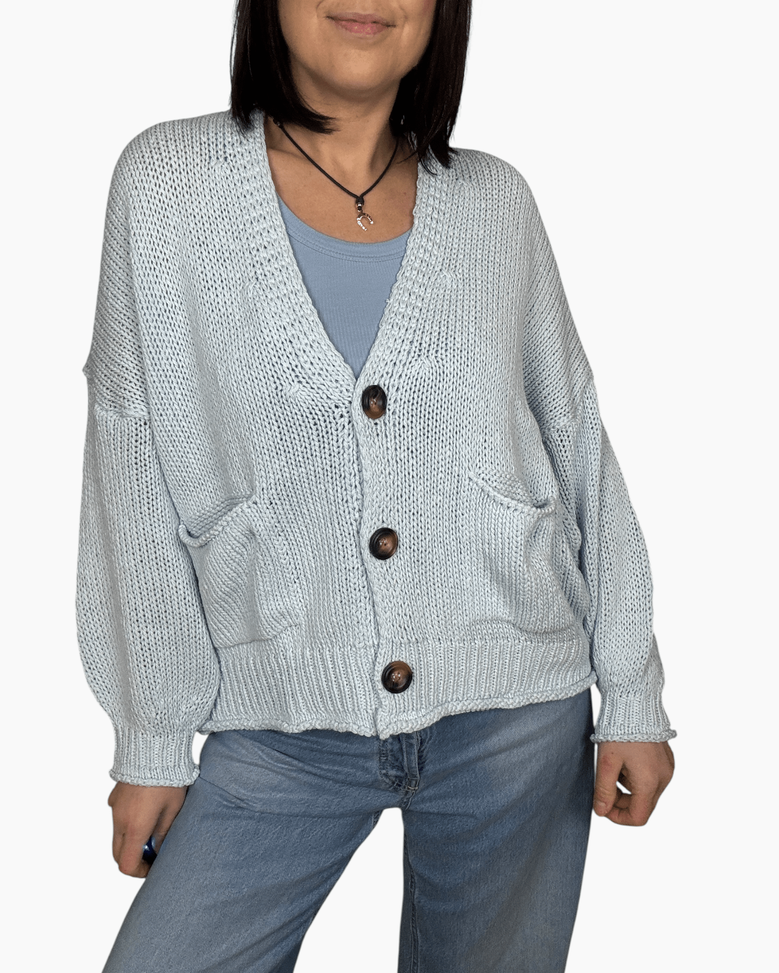 CARDIGAN OVER VICOLO - XE BLU ABBIGLIAMENTO