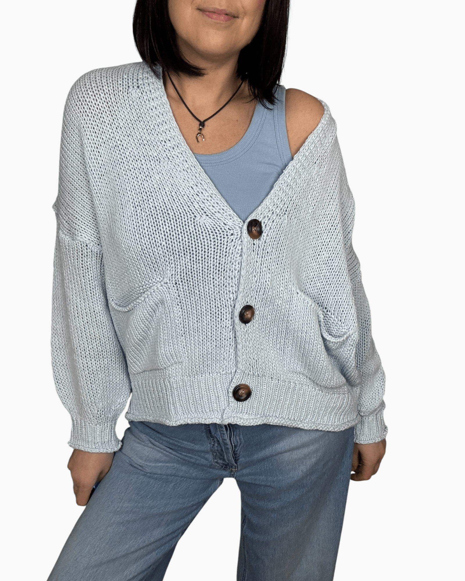 CARDIGAN OVER VICOLO - XE BLU ABBIGLIAMENTO