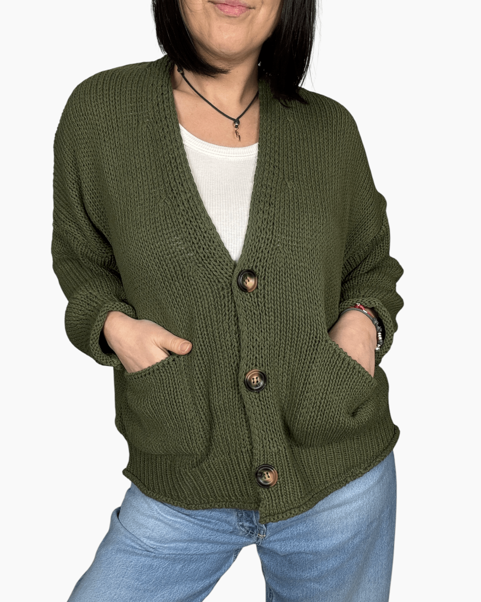 CARDIGAN OVER VICOLO - XE BLU ABBIGLIAMENTO