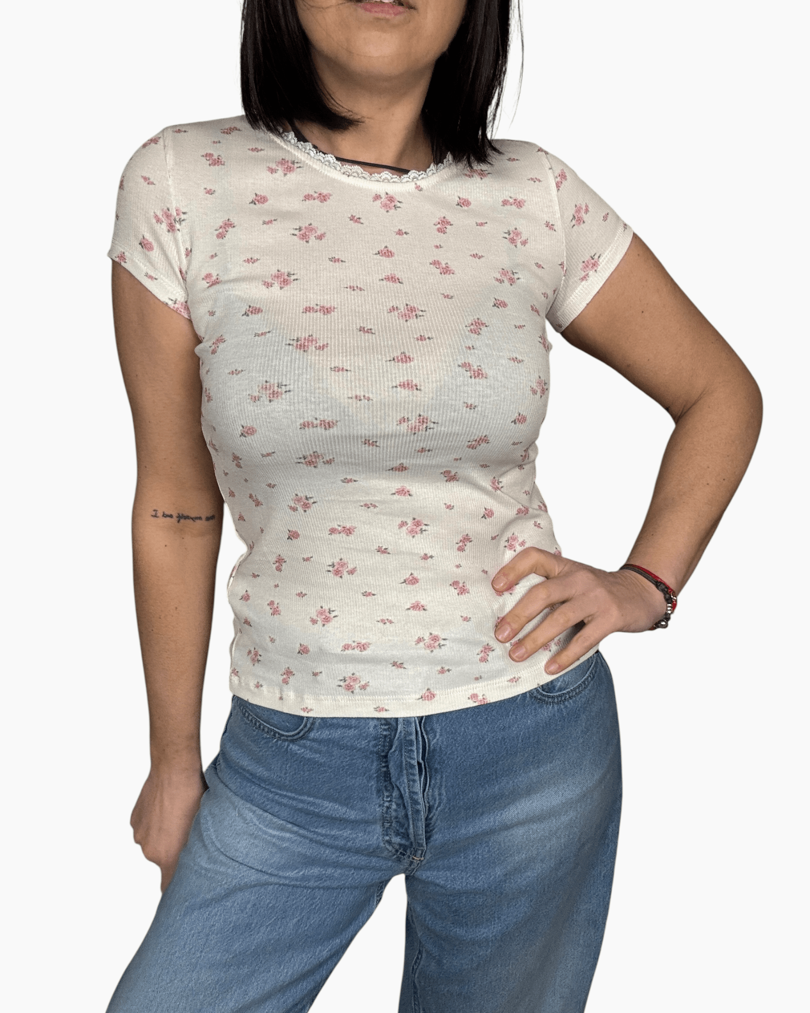 MAGLIETTA A FIORI VICOLO - XE BLU ABBIGLIAMENTO