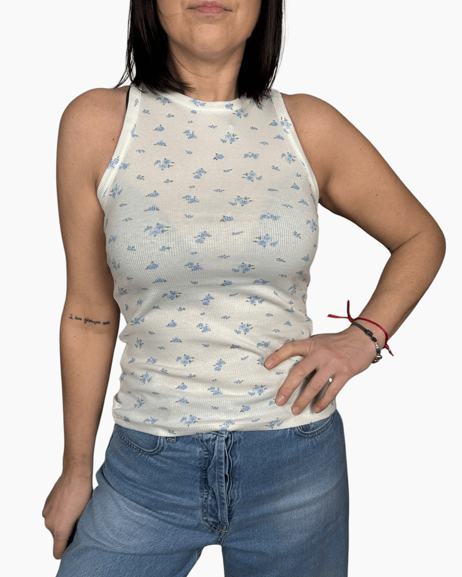 TOP FIORI VICOLO - XE BLU ABBIGLIAMENTO