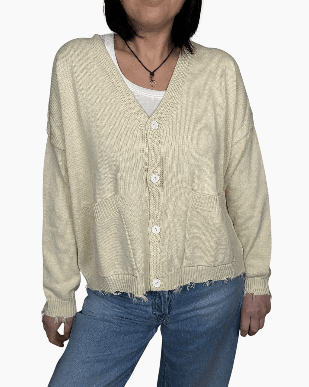 CARDIGAN ROTTURE VICOLO - XE BLU ABBIGLIAMENTO