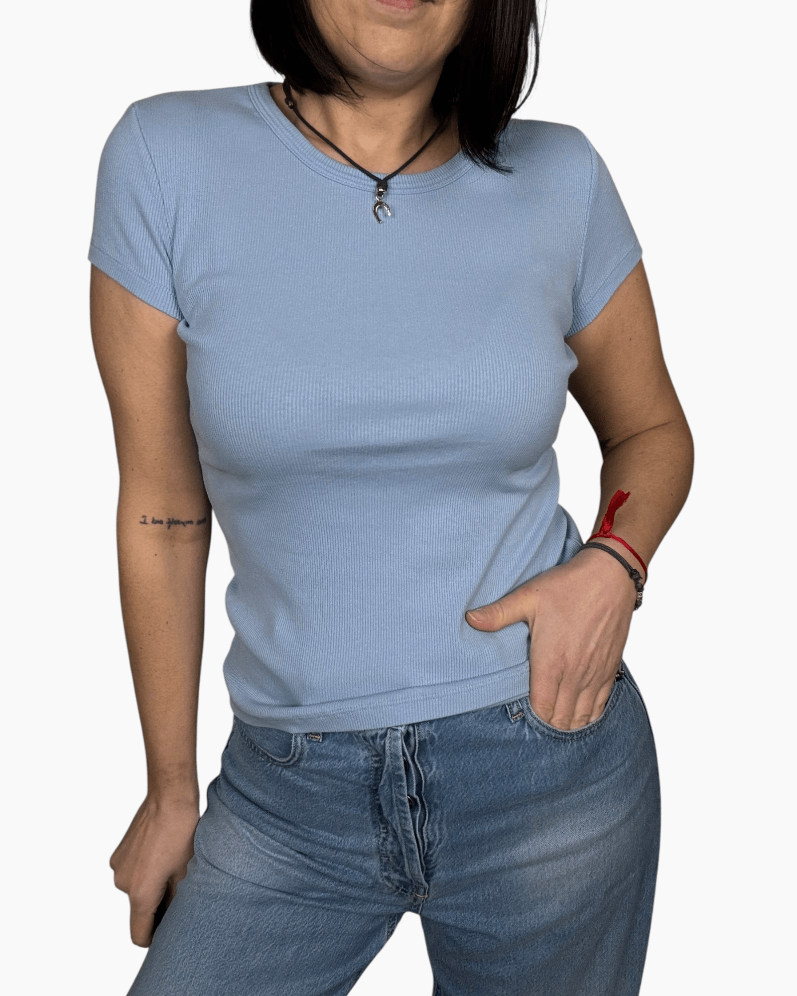 MAGLIETTA CROPPED VICOLO - XE BLU ABBIGLIAMENTO