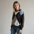 MAGLIA A ROMBI MULTICOLOR TENSIONE IN