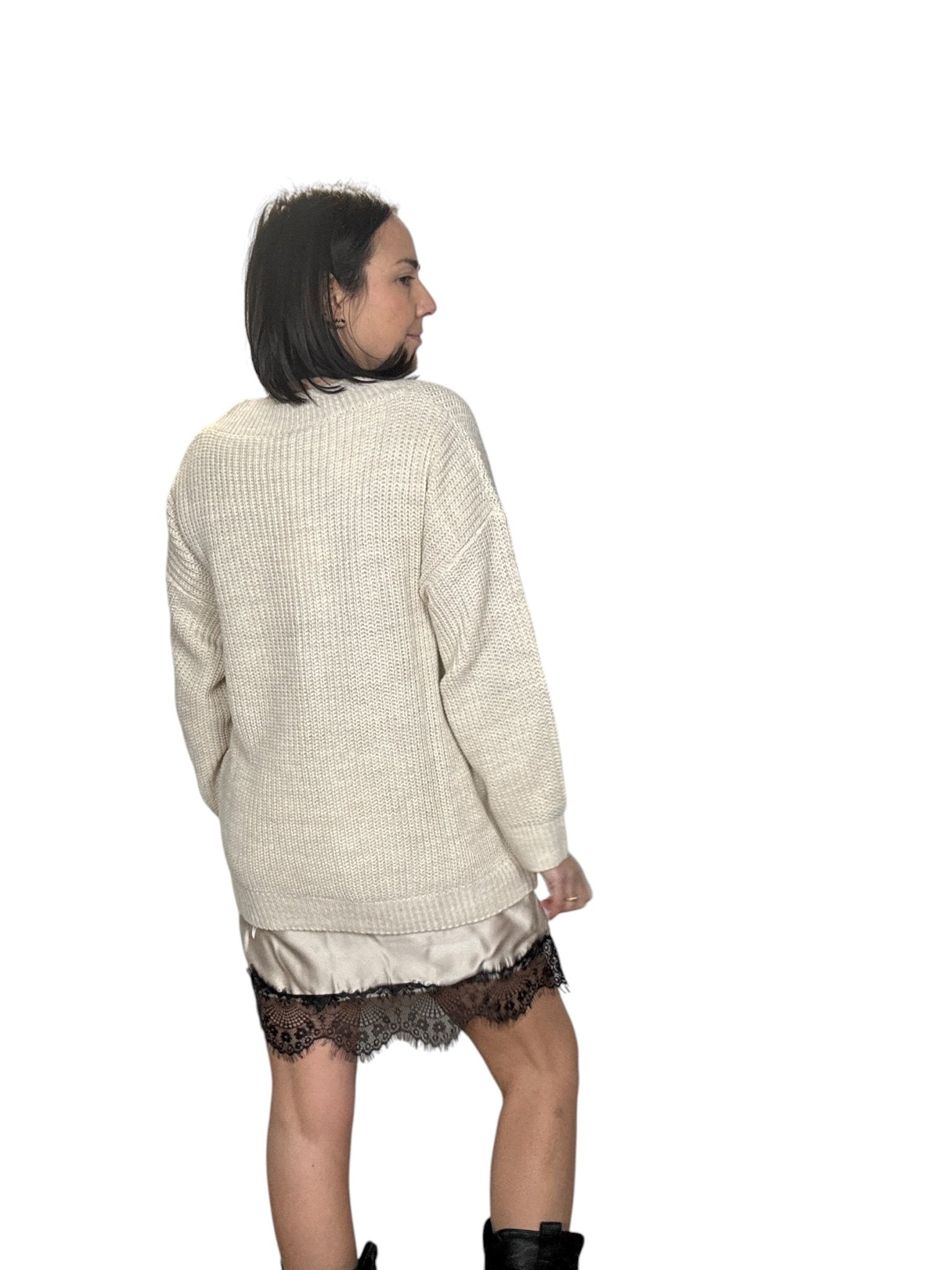 ABITO INSERTO IN PIZZO SUSY MIX - XE BLU ABBIGLIAMENTO