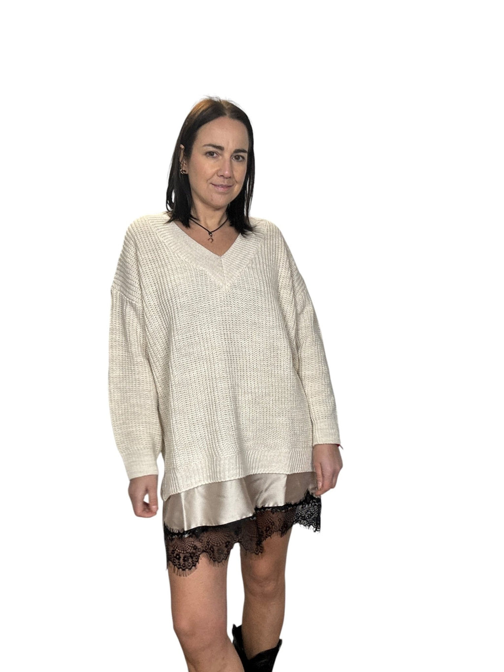 ABITO INSERTO IN PIZZO SUSY MIX - XE BLU ABBIGLIAMENTO