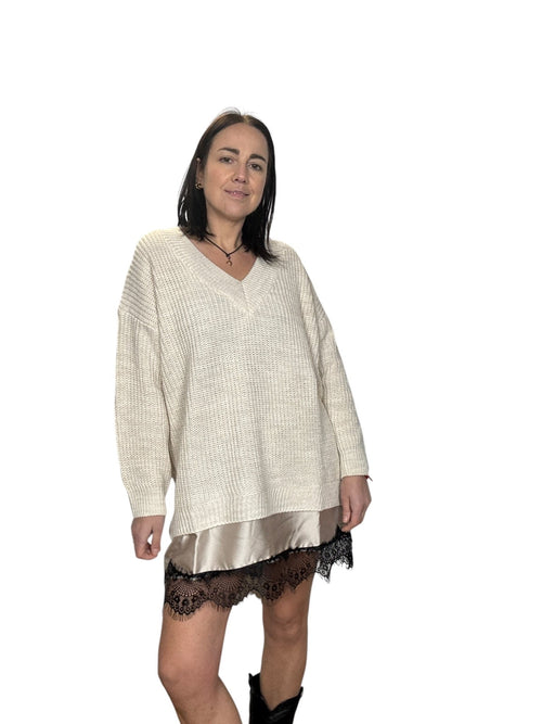 ABITO INSERTO IN PIZZO SUSY MIX - XE BLU ABBIGLIAMENTO