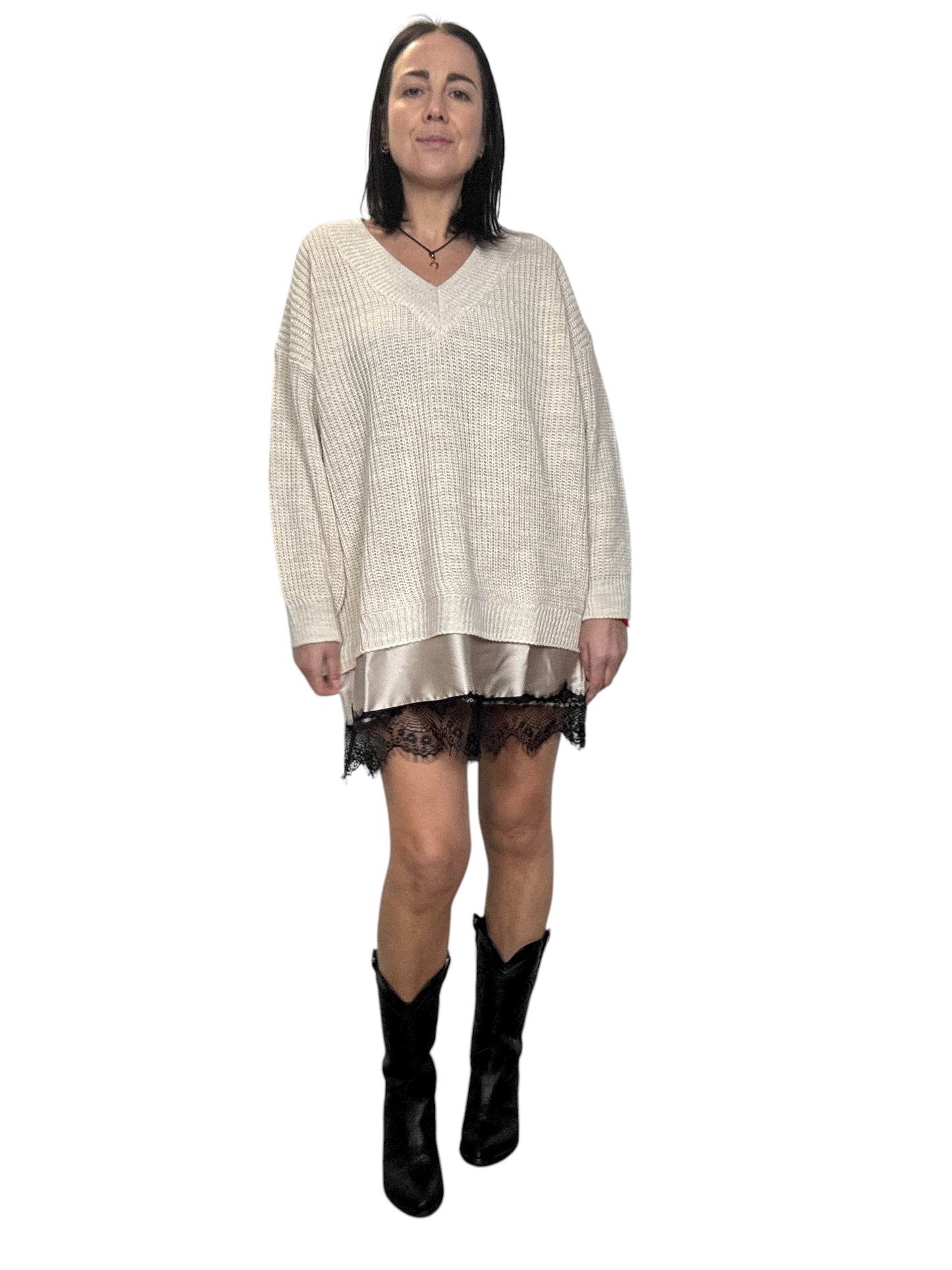 ABITO INSERTO IN PIZZO SUSY MIX