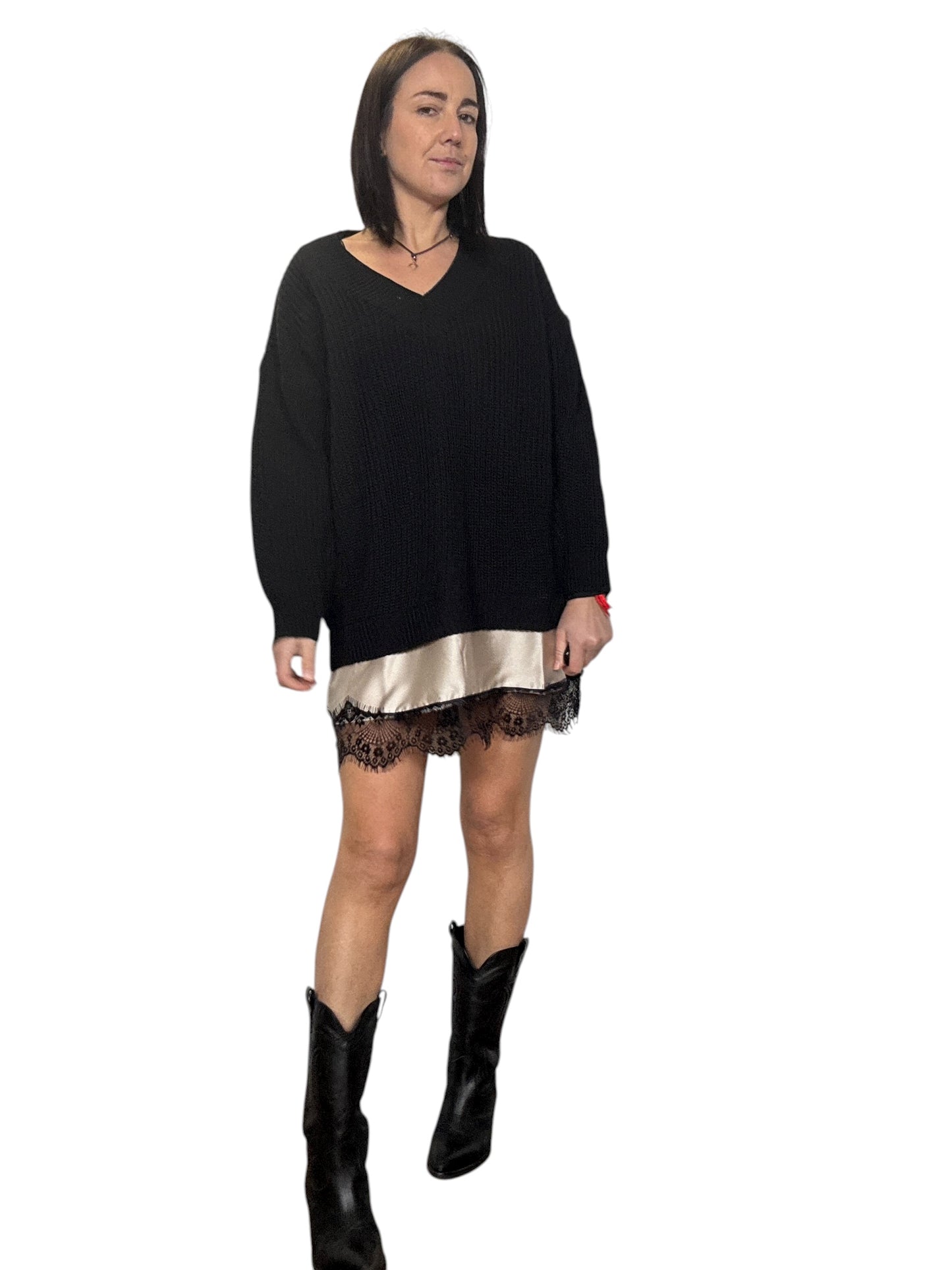 ABITO INSERTO IN PIZZO SUSY MIX