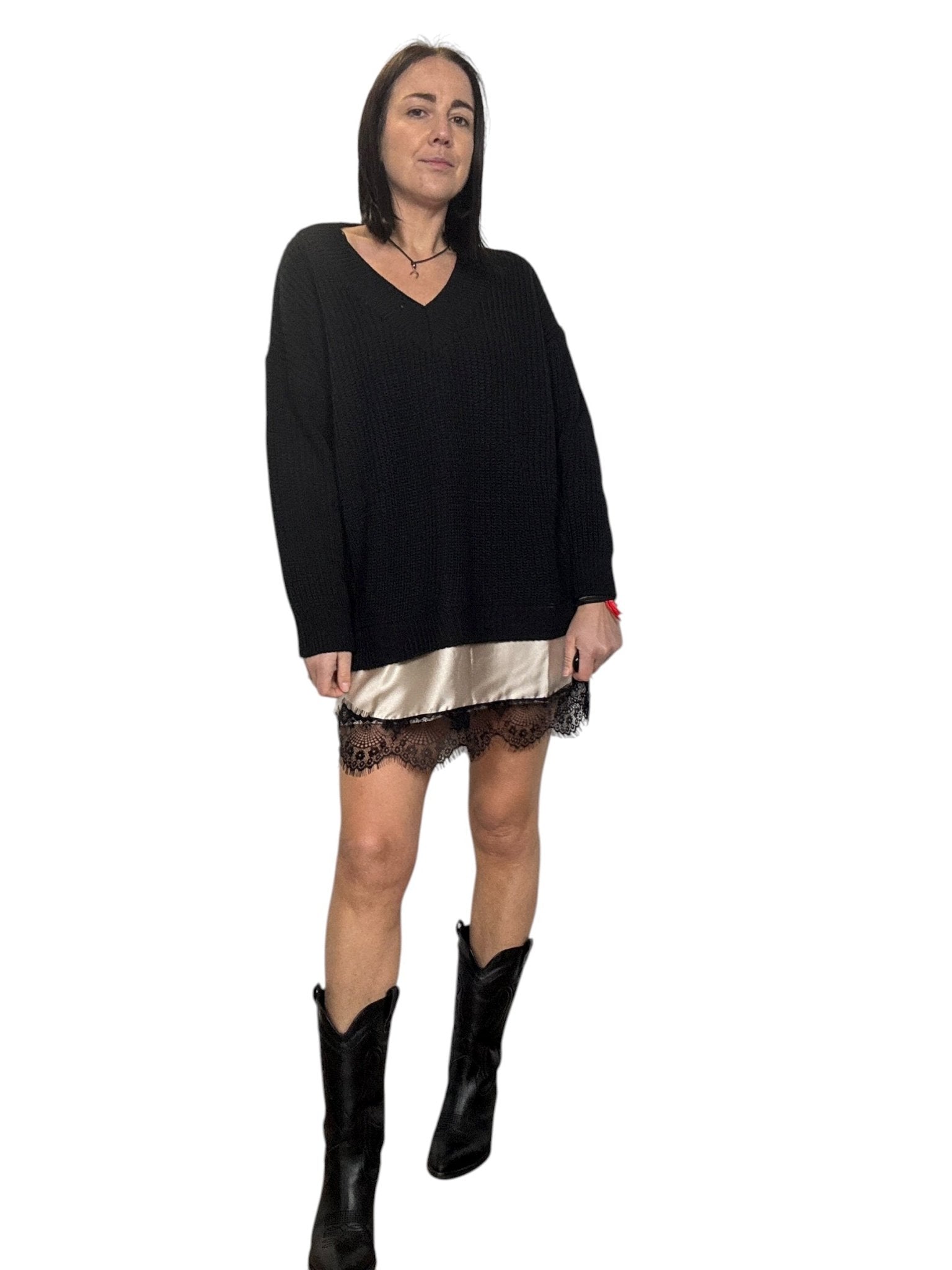 ABITO INSERTO IN PIZZO SUSY MIX - XE BLU ABBIGLIAMENTO