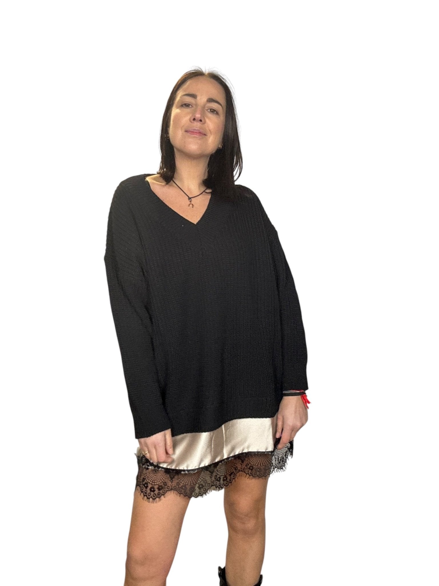 ABITO INSERTO IN PIZZO SUSY MIX - XE BLU ABBIGLIAMENTO