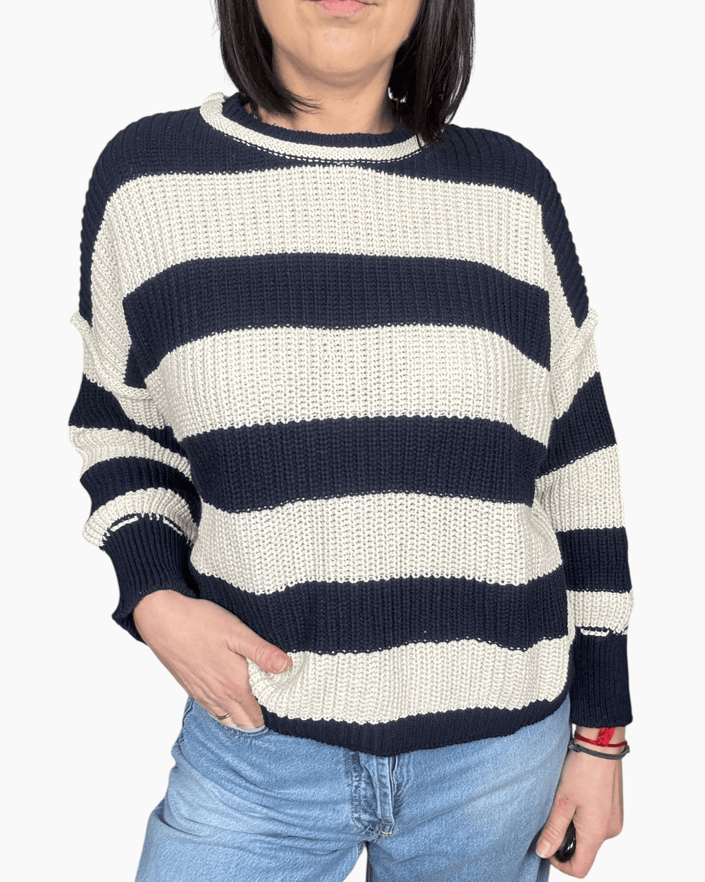 MAGLIA A RIGHE HAVEONE - XE BLU ABBIGLIAMENTO