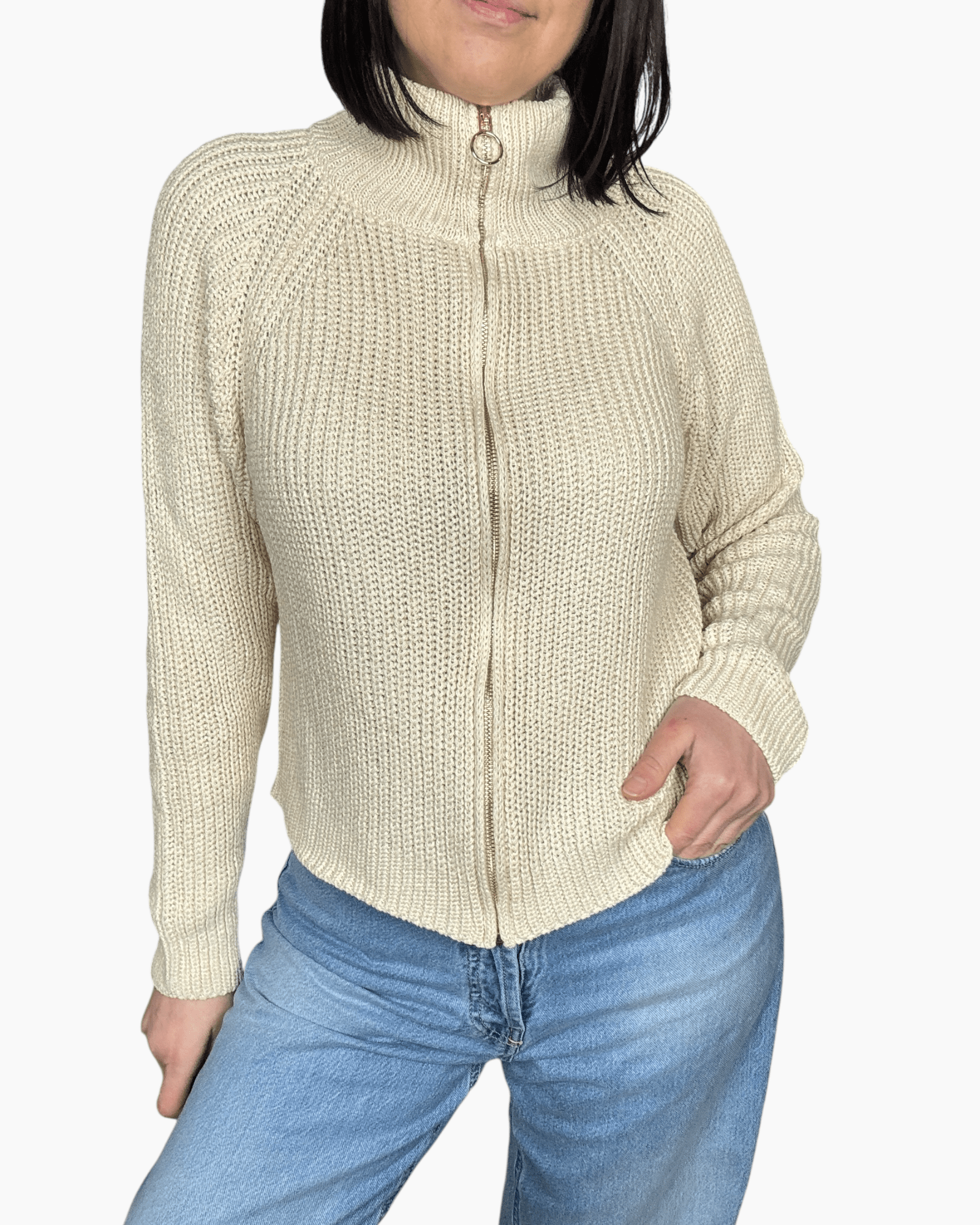 CARDIGAN ZIP HAVEONE - XE BLU ABBIGLIAMENTO