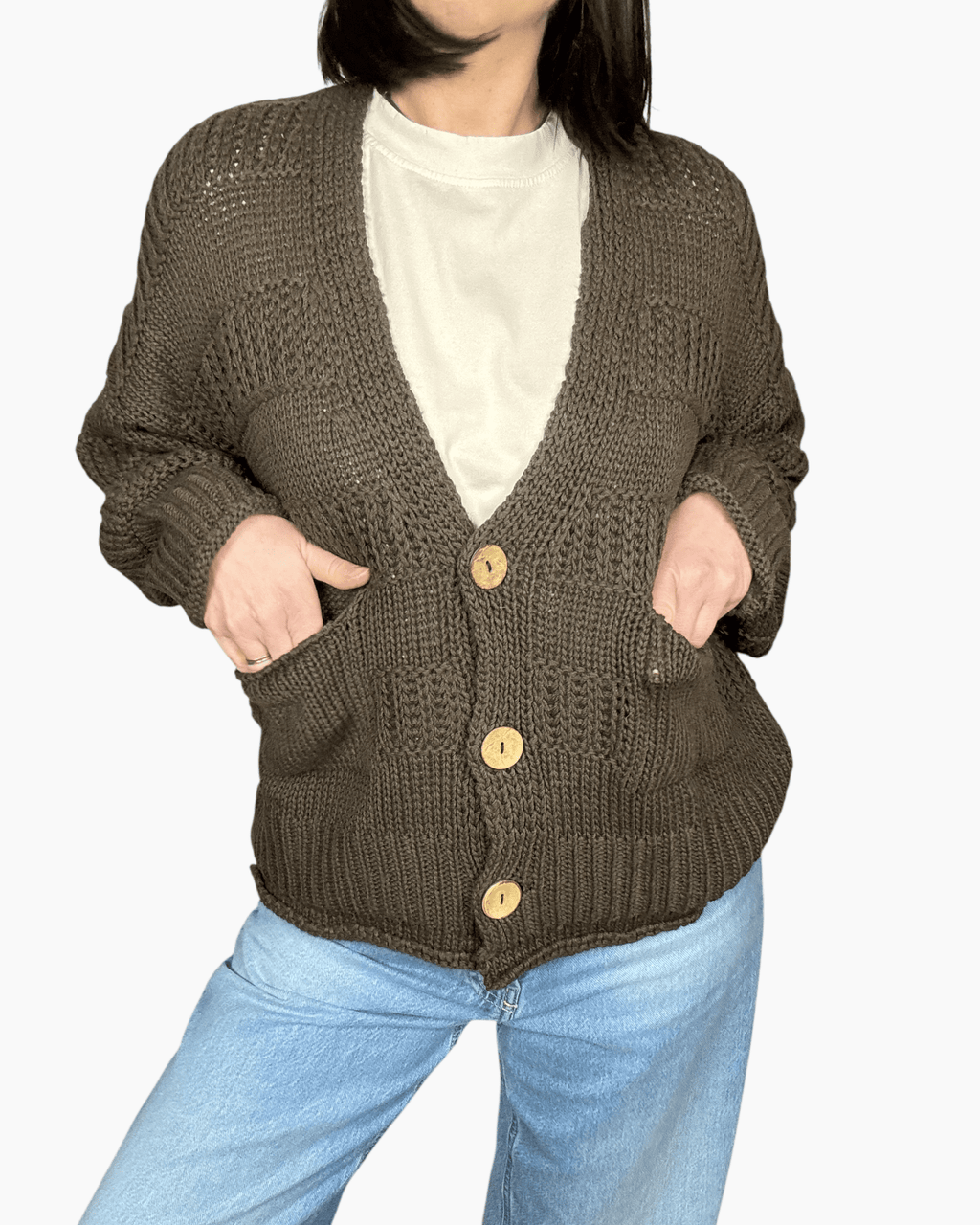 CARDIGAN LAVORATO HAVEONE - XE BLU ABBIGLIAMENTO
