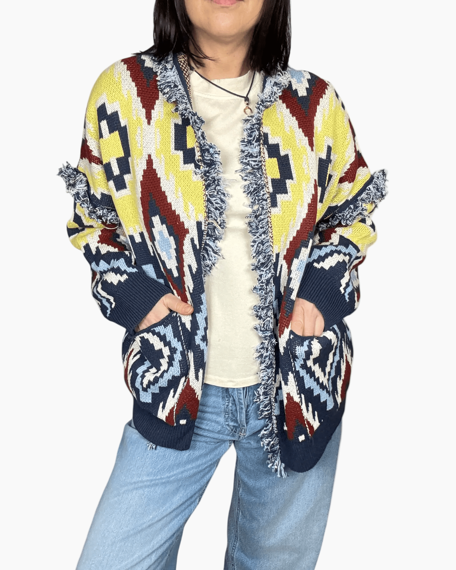 CARDIGAN A FANTASIA TENSIONE IN - XE BLU ABBIGLIAMENTO