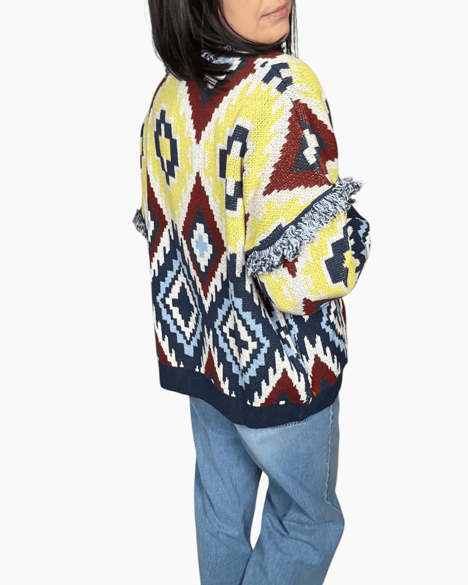 CARDIGAN A FANTASIA TENSIONE IN - XE BLU ABBIGLIAMENTO