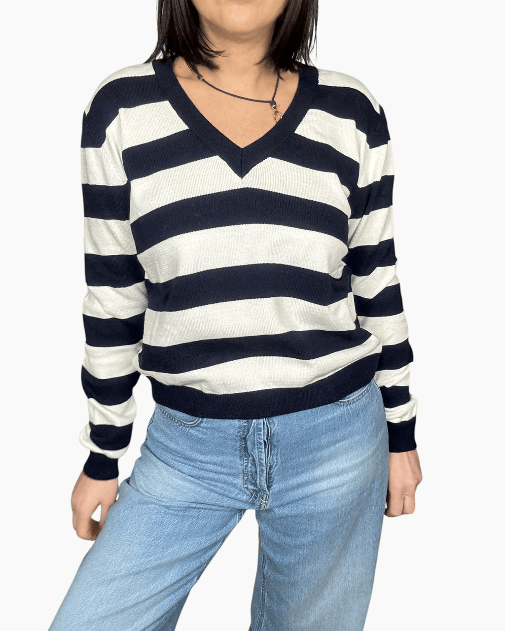 MAGLIA A RIGHE TENSIONE IN - XE BLU ABBIGLIAMENTO