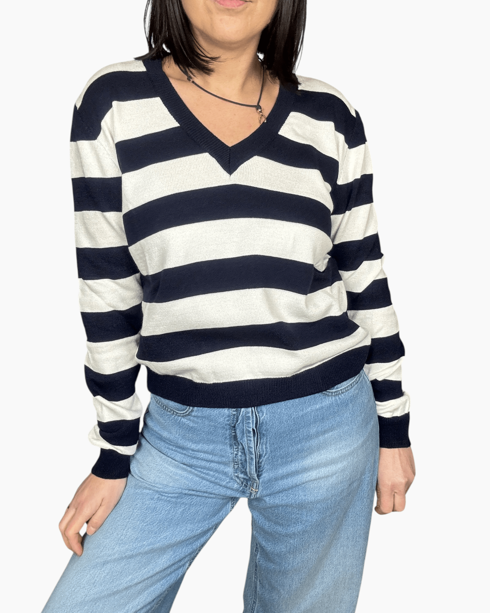 MAGLIA A RIGHE TENSIONE IN - XE BLU ABBIGLIAMENTO