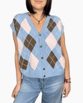 GILET A ROMBI TENSIONE IN - XE BLU ABBIGLIAMENTO