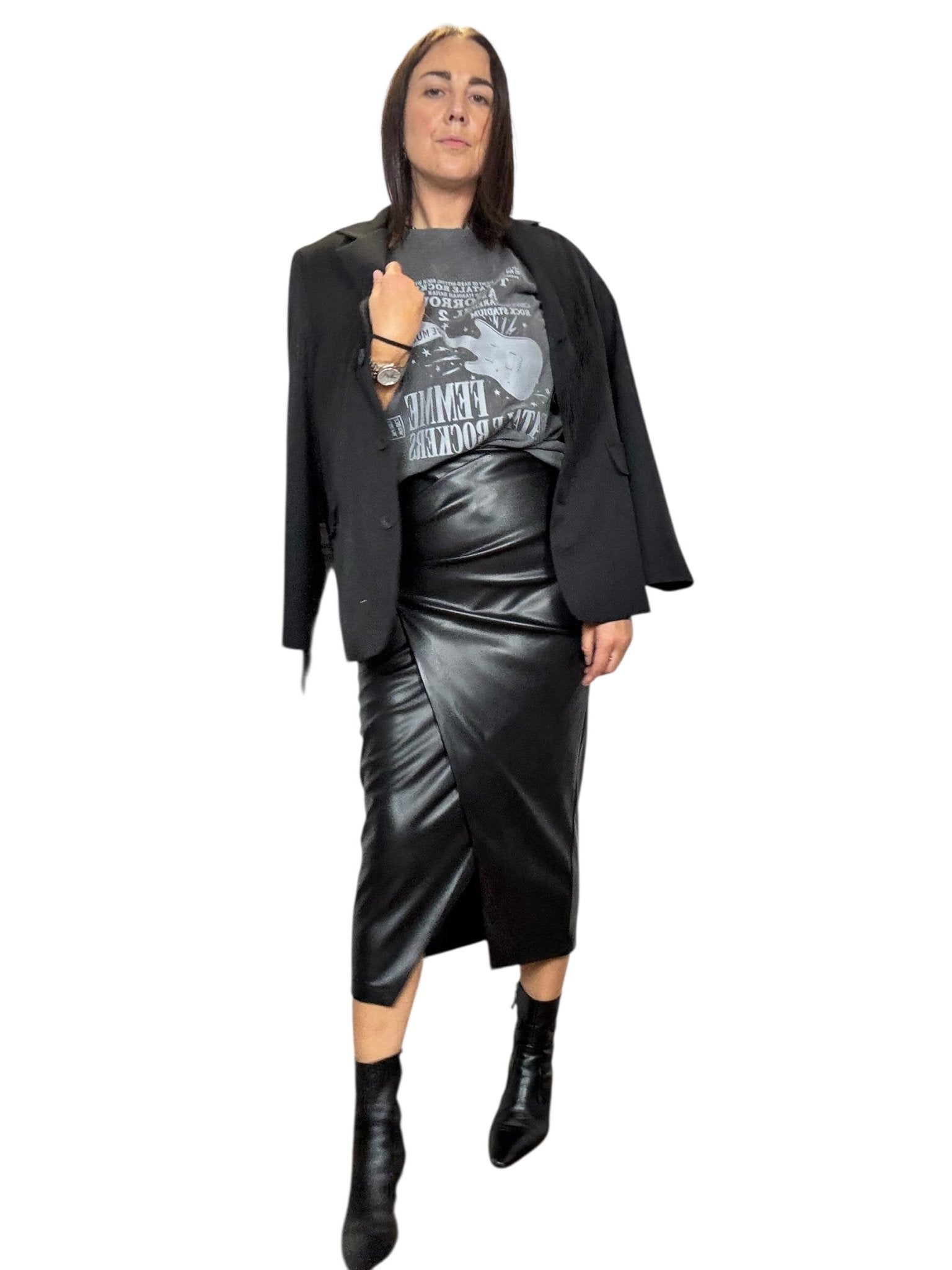 GONNA A TUBINO IN ECOPELLE SUSY MIX - XE BLU ABBIGLIAMENTO