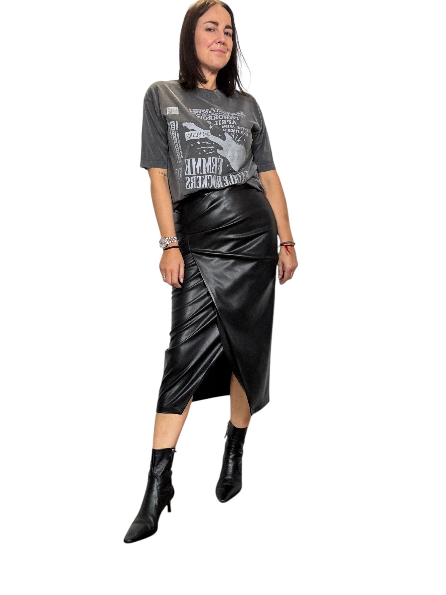 GONNA A TUBINO IN ECOPELLE SUSY MIX - XE BLU ABBIGLIAMENTO