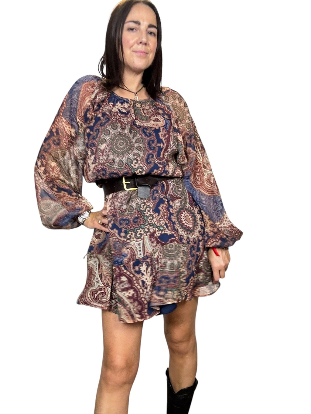 ABITO FANTASIA MULTICOLOR SUSY MIX - XE BLU ABBIGLIAMENTO