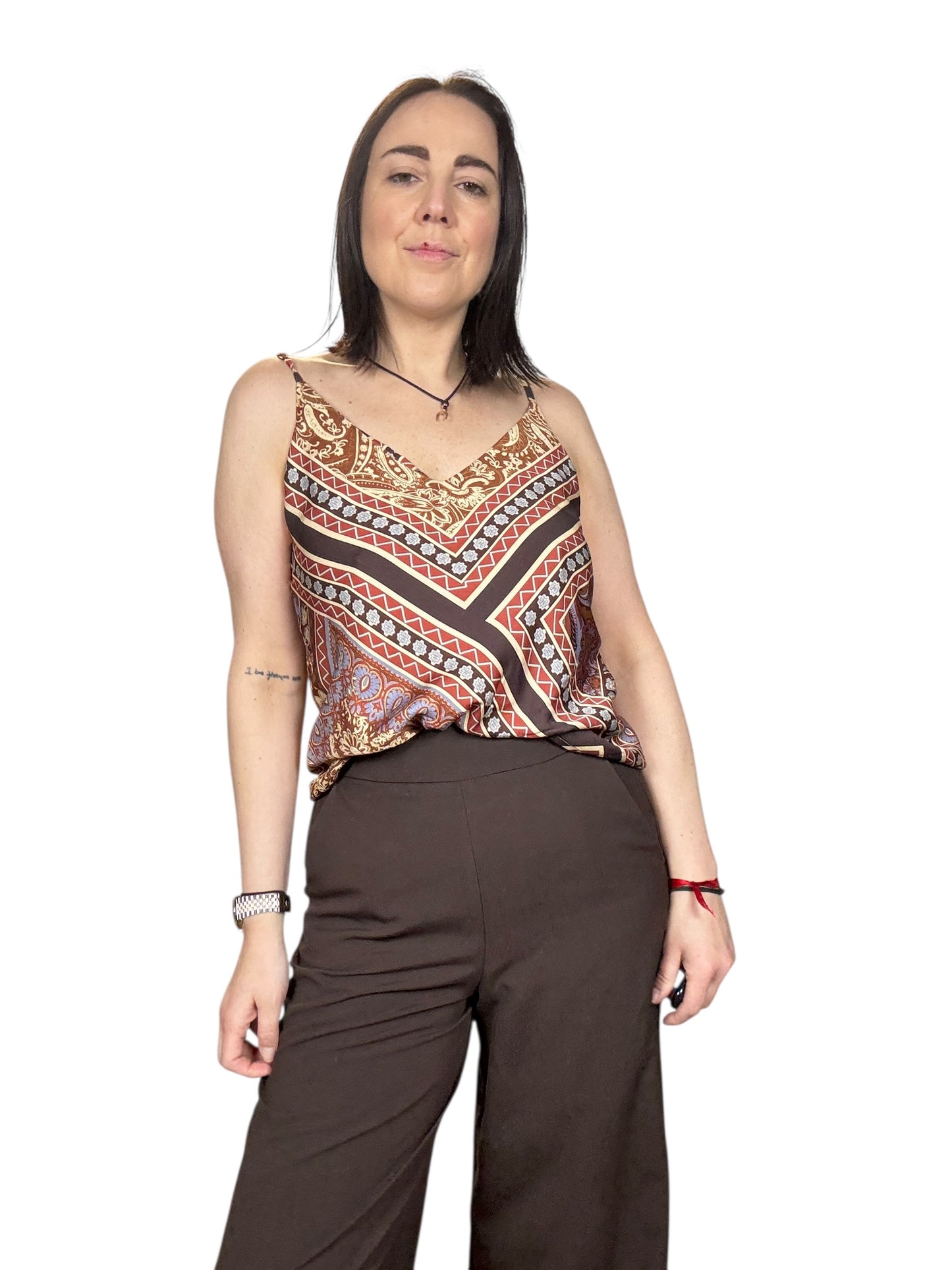 TOP A FANTASIA MARRONE VICOLO