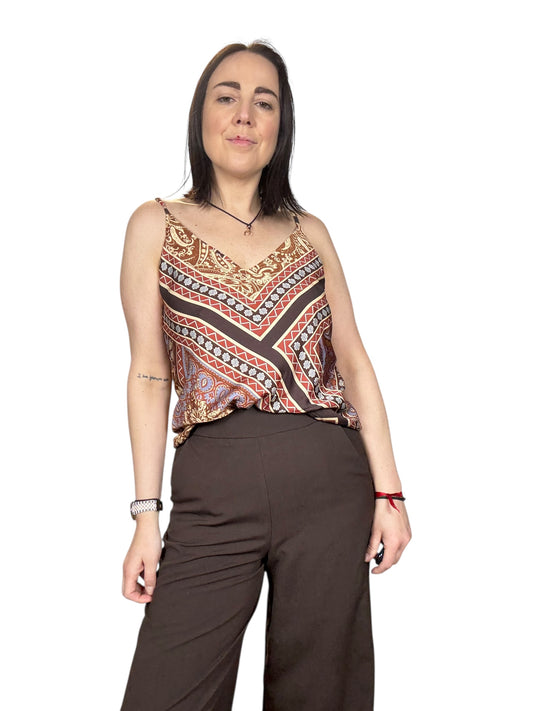 TOP A FANTASIA MARRONE VICOLO