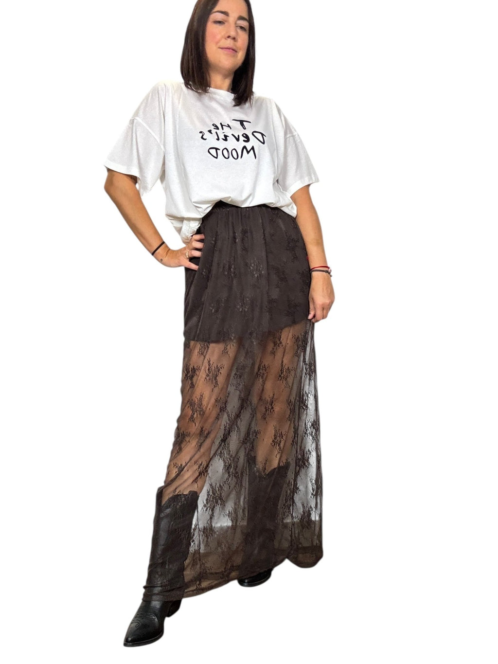 GONNA IN PIZZO DIXIE - XE BLU ABBIGLIAMENTO