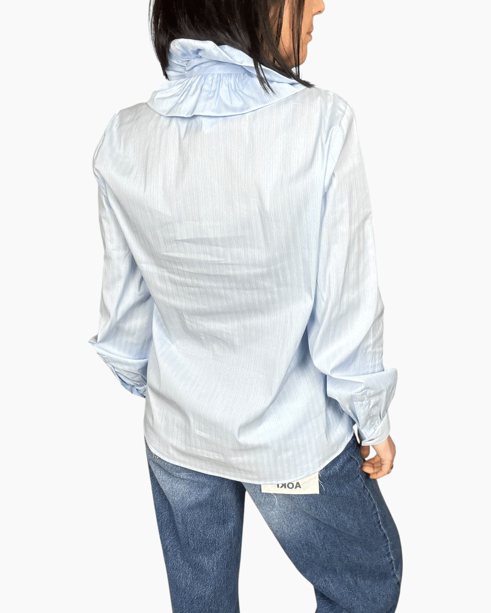 CAMICIA RIGATA CON FIOCCO VICOLO - XE BLU ABBIGLIAMENTO
