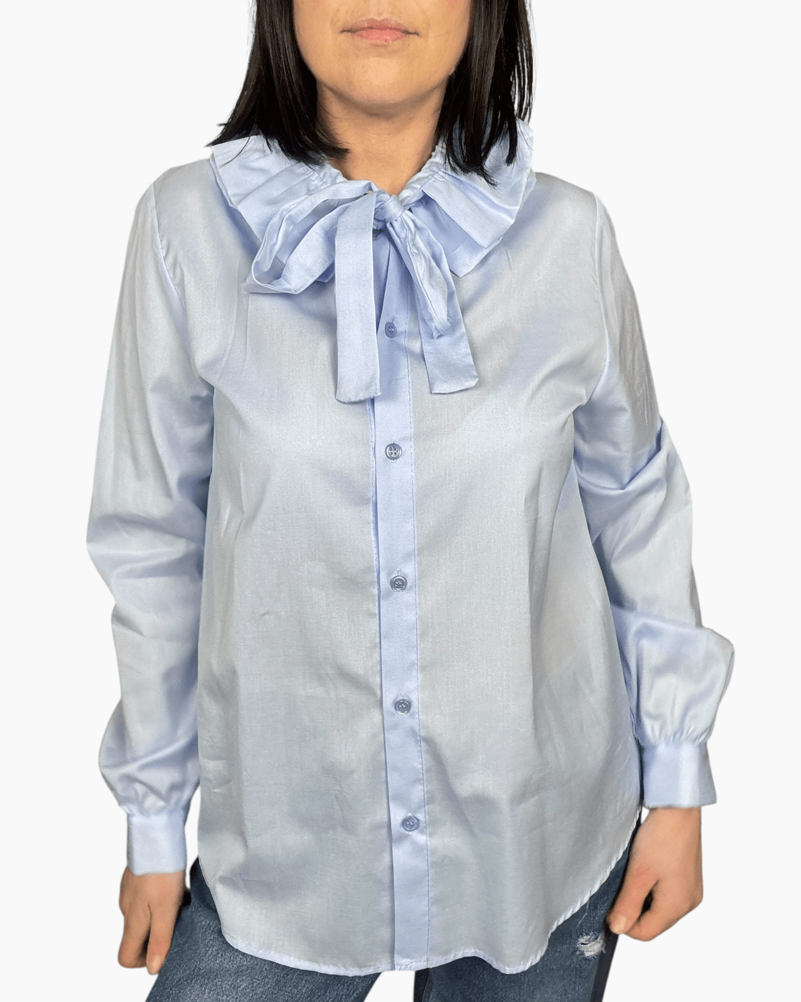 CAMICIA CON FIOCCO VICOLO - XE BLU ABBIGLIAMENTO