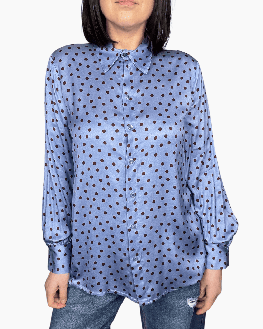 CAMICIA A POIS LUCIDA DIXIE - XE BLU ABBIGLIAMENTO