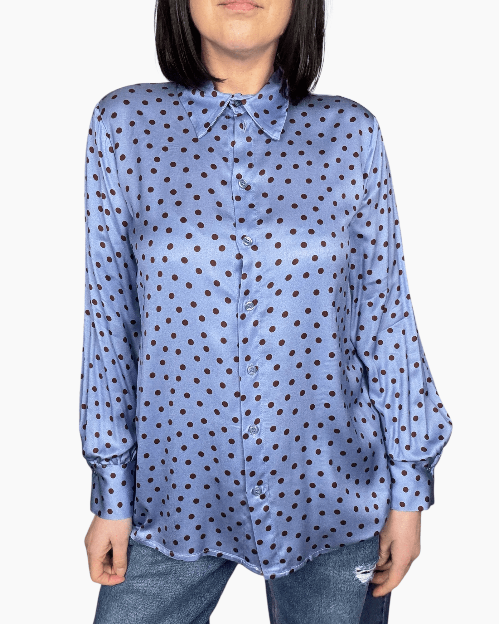 CAMICIA A POIS LUCIDA DIXIE - XE BLU ABBIGLIAMENTO