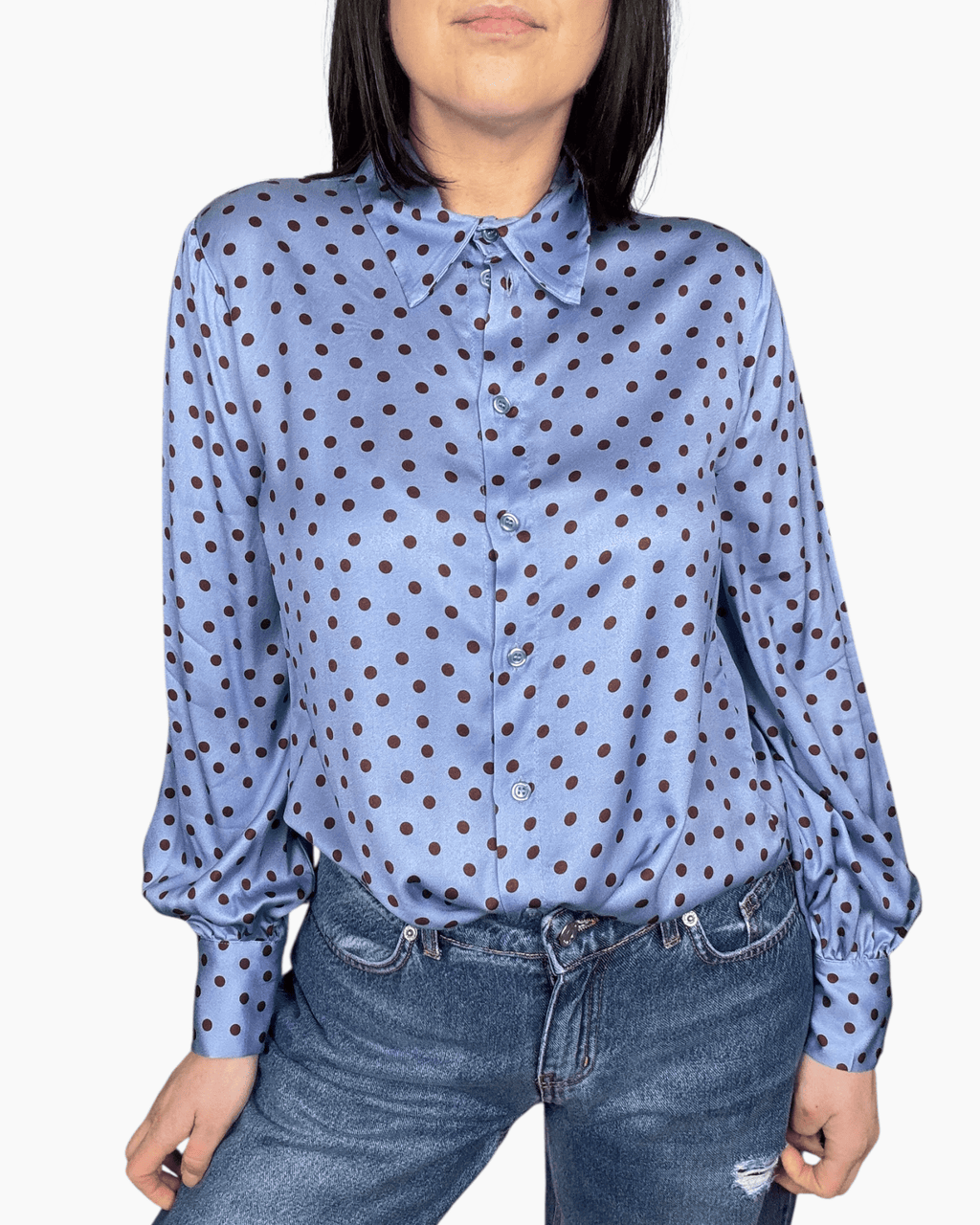 CAMICIA A POIS LUCIDA DIXIE - XE BLU ABBIGLIAMENTO